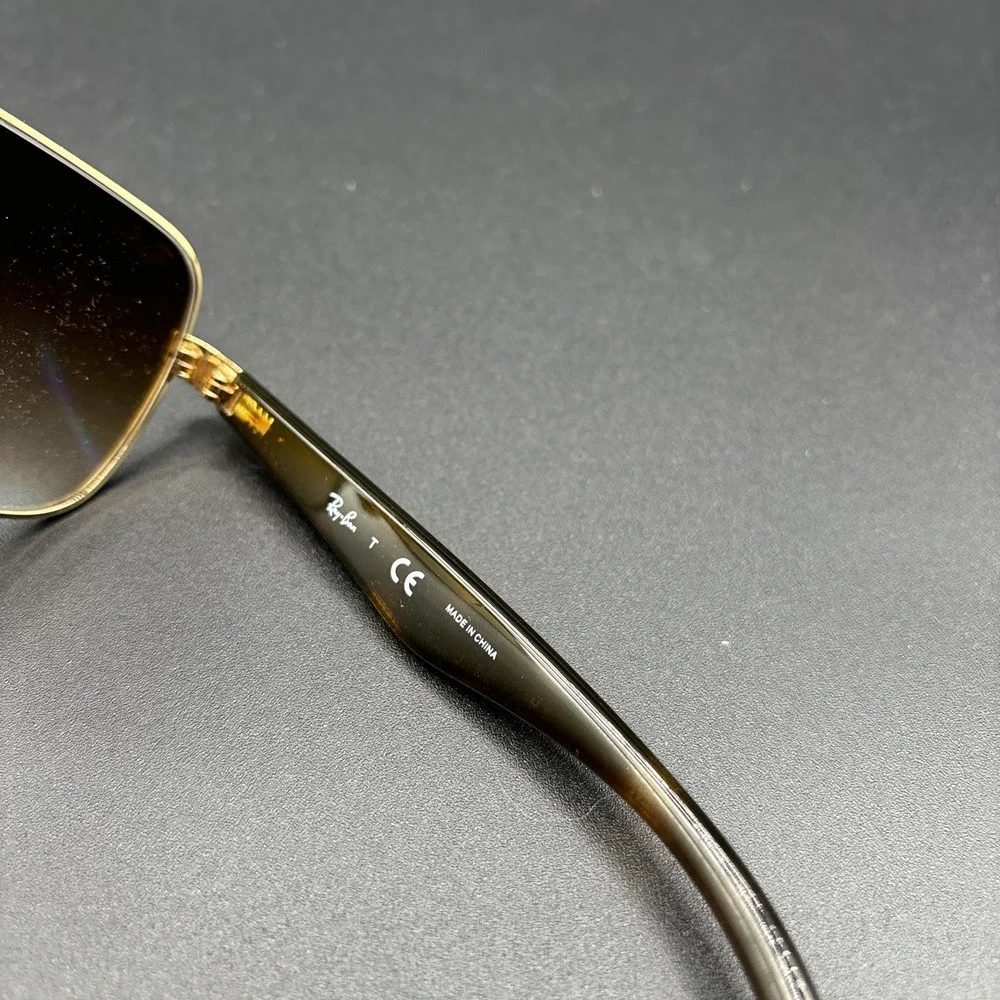 Ray Ban Arista Tortoise Gold Gradient Brown Lens Sunglass RB3483 001/51